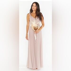 Show me your mumu Jenn dress in soft beige size small